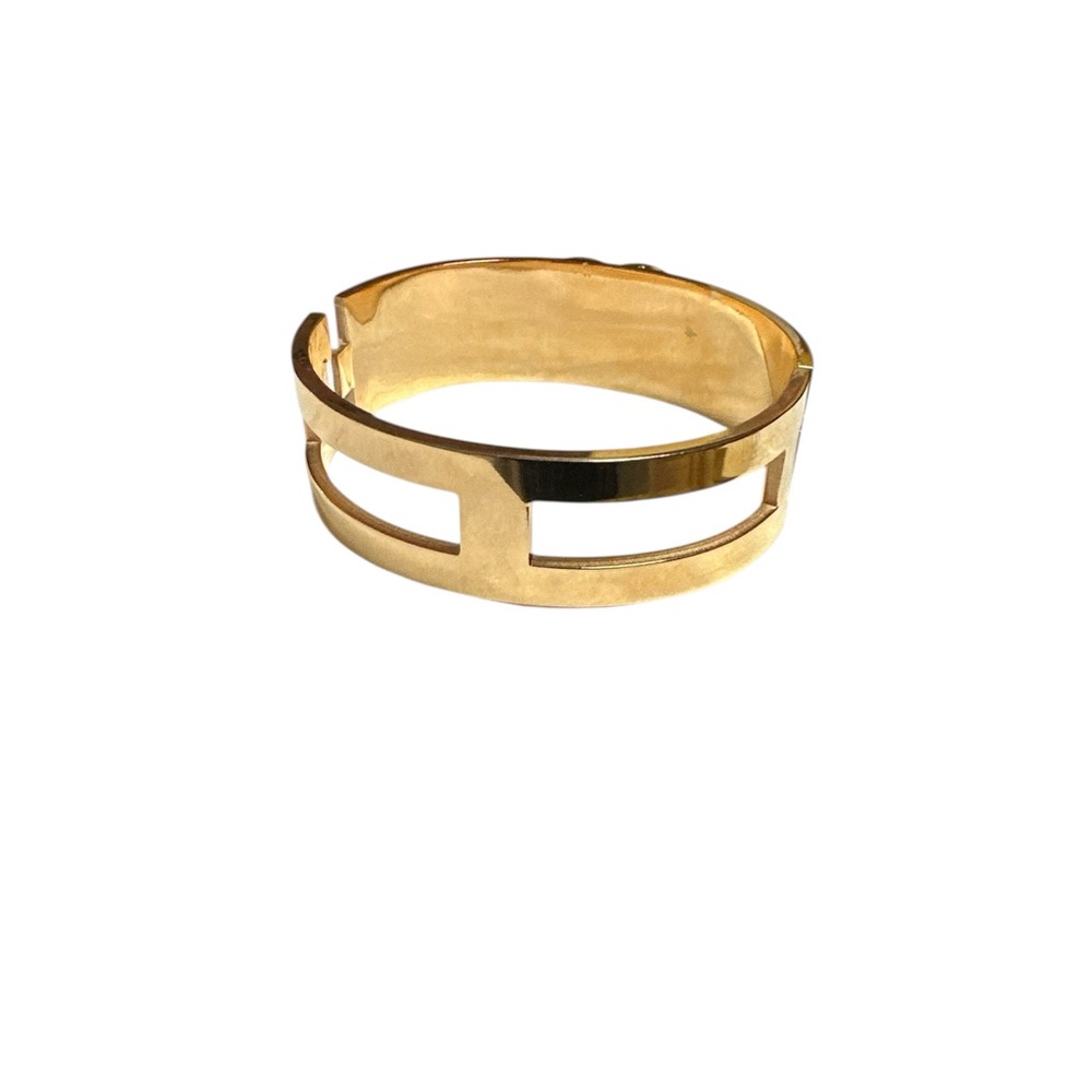 Black and Gold Tone Cuff Bracelet - Picture 5 of 7